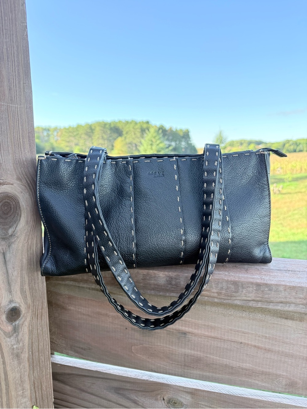 The Sak & Elliot Lucca Black Pebbled Leather Handbag